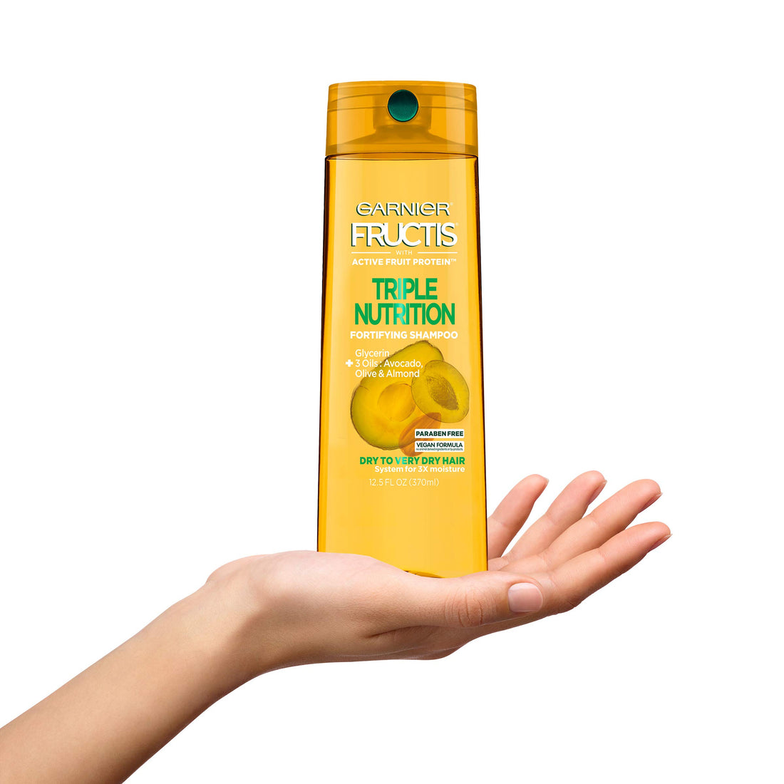 Garnier Fructis Triple Nutrition Shampoo, Dry to Very Dry Hair, 12.5 fl. oz.
