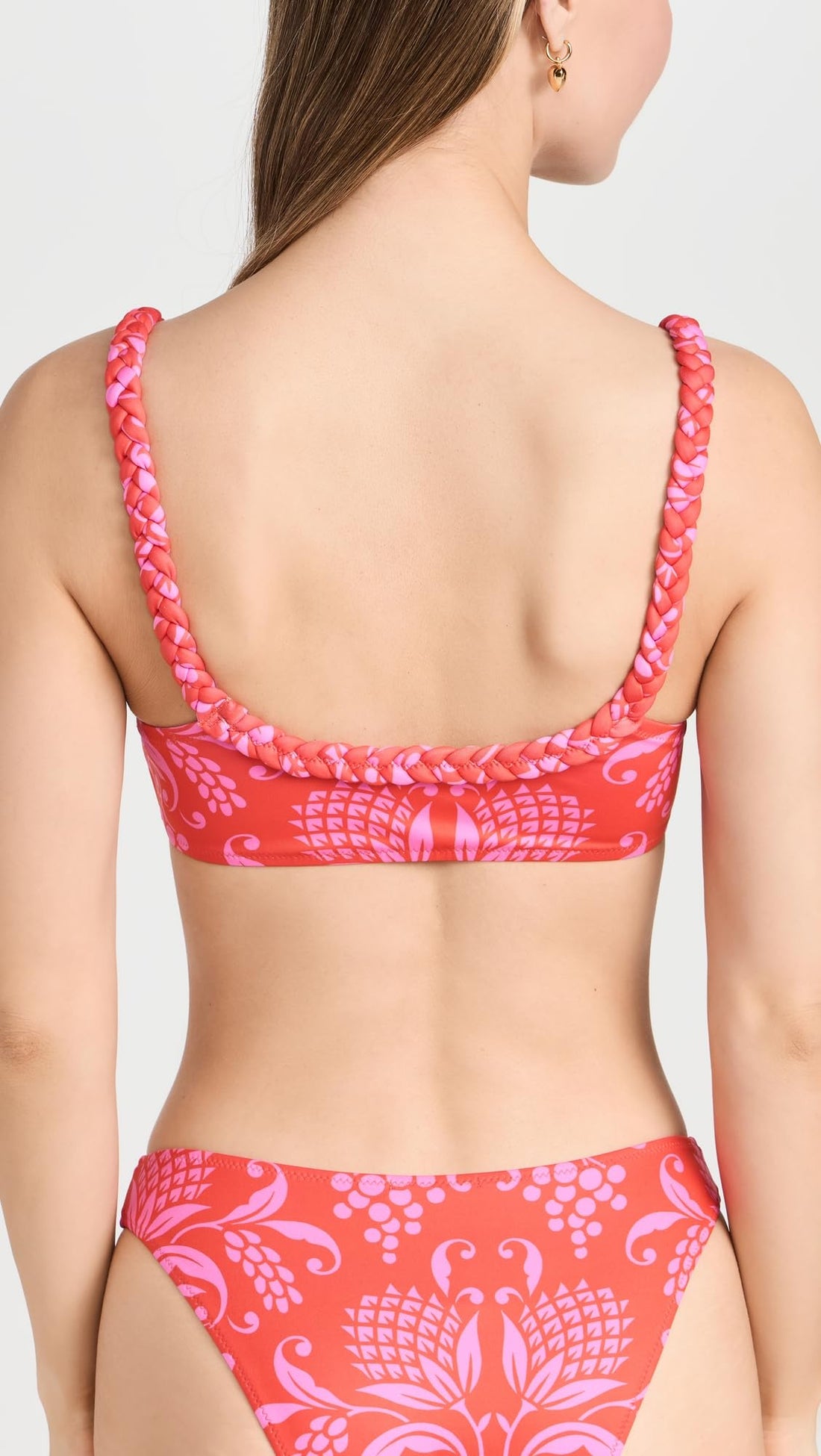 Rhode Women's Bibi Bikini Top, Anjuna, Print, Red, XS