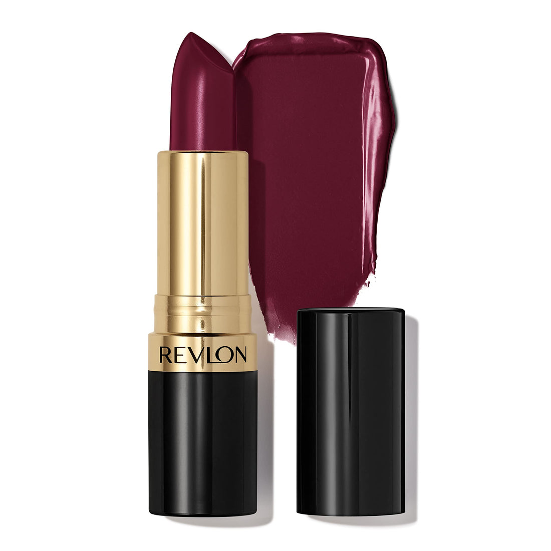 Revlon Super Lustrous Lipstick, High Impact Lipcolor with Moisturizing Creamy Formula, Infused with Vitamin E and Avocado Oil in Plum / Berry, Black Cherry (477)