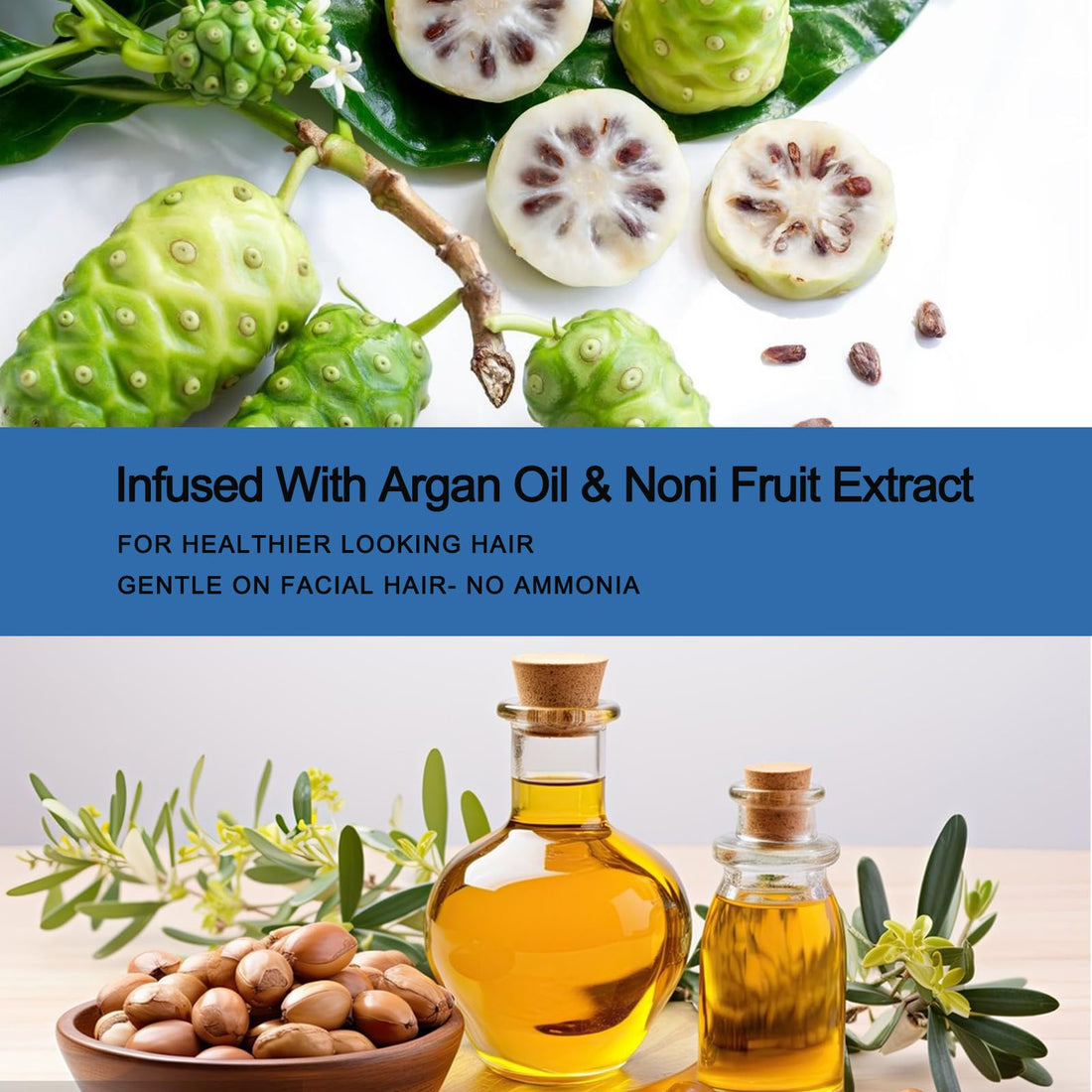 Men's Black Beard and Hair Dye Shampoo 3 in 1 - Long-Lasting Herbal Coloring for Gray Hair, Mustache & Beard in Minutes, 6.76 Fl Oz