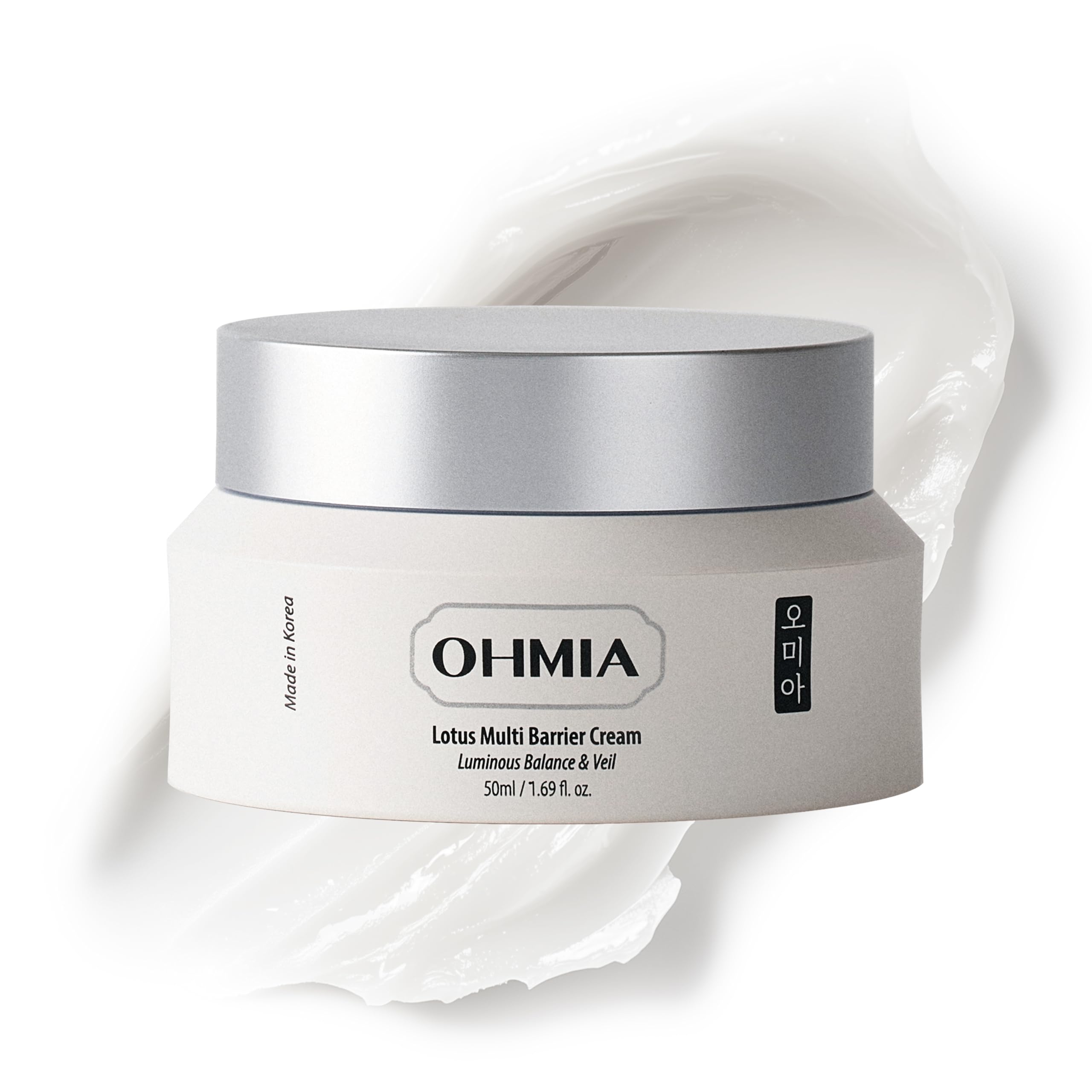 OHMIA Lotus Multi Barrier Cream - Soothing Face Moisturizer with Lotus, Rice, Centella - Calms & Hydrates Sensitive Skin - All-in-One Korean Skincare Routine 1.69fl oz