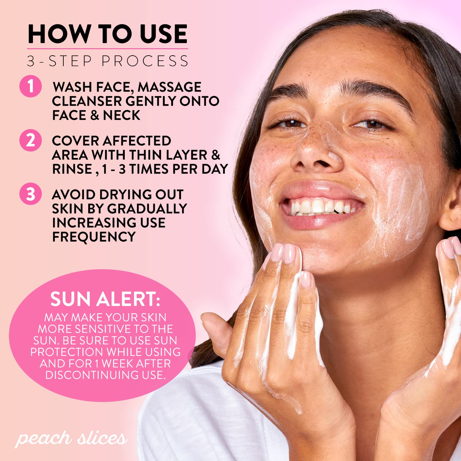 Peach Slices | Acne Clarifying Cleanser | Deep Cleans & Prevents Acne | 2% Salicylic Acid | Hyaluronic Acid | Sulfate-Free | Hydrates & Calms Skin | Gentle Formula | Face Wash | Cruelty-Free | 4 oz