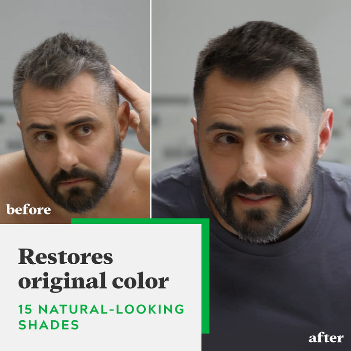 Just For Men Shampoo-In Color (Formerly Original Formula), Mens Hair Color with Keratin and Vitamin E for Stronger Hair - Darkest Brown-Black, H-50A, Pack of 3