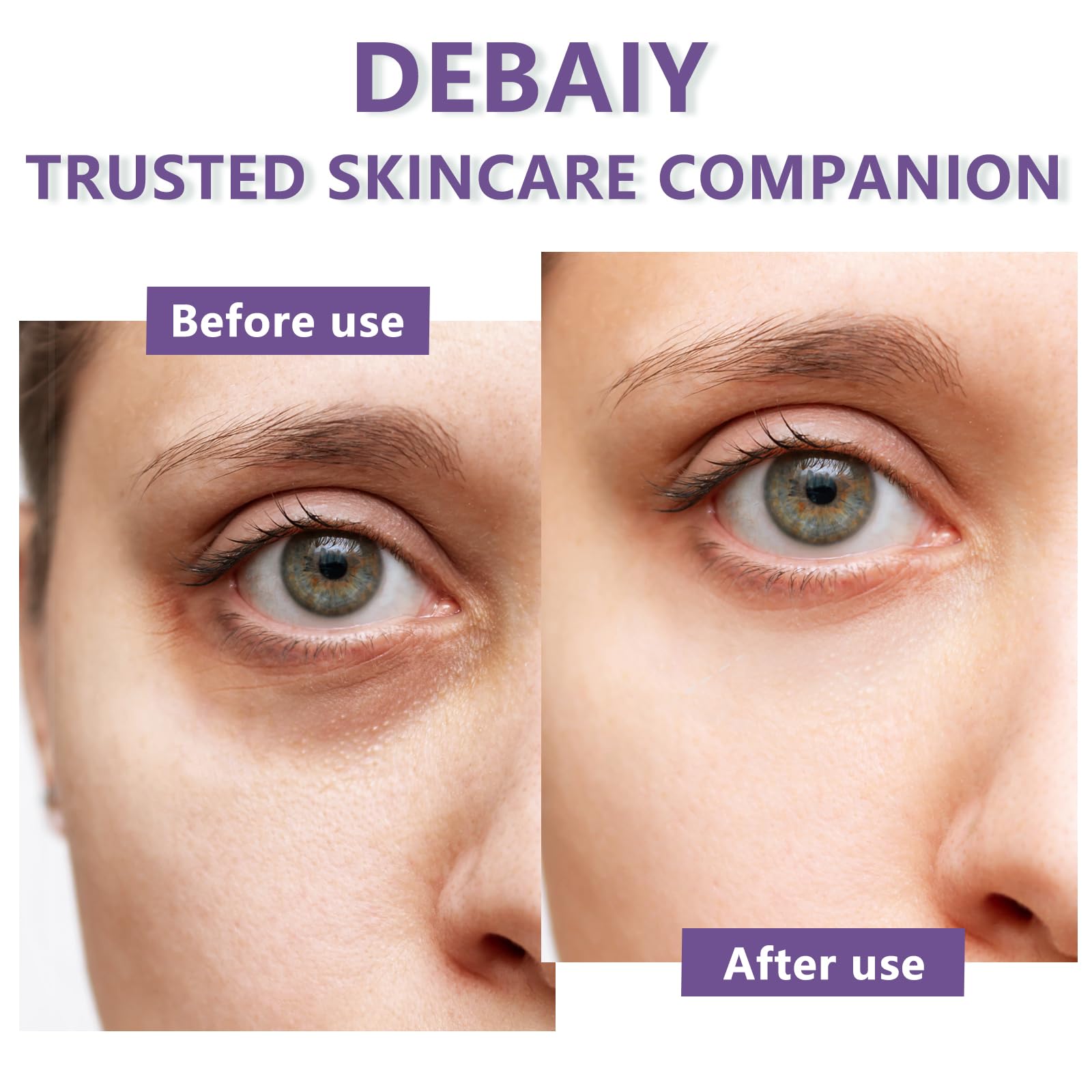 DEBAIY 3 Pack Eye Cream Hydrating & Repairing with Hyaluronic Acid & Peptides - Moisturizes, Smooths Fine Lines, Enhances Elasticity (Each 0.529oz | 15g)
