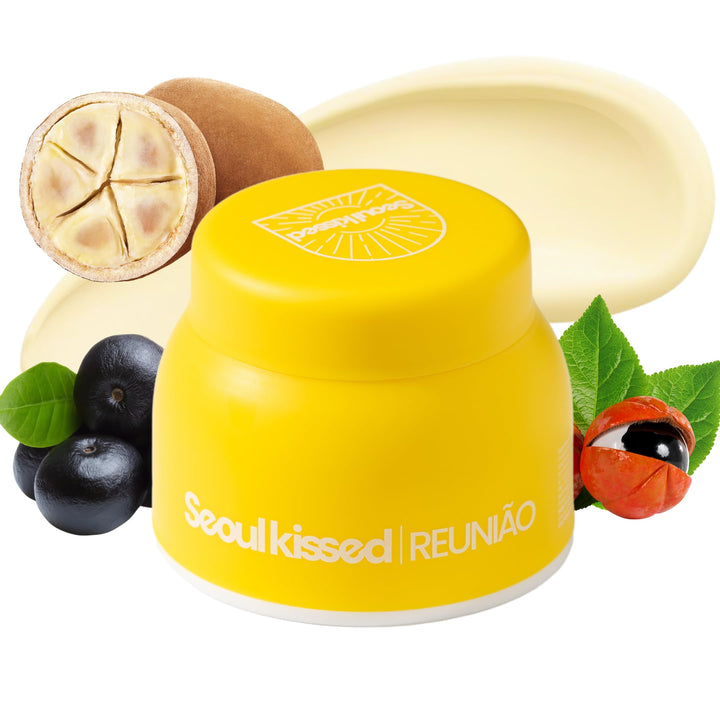 Seoul kissed REUNIÃO Korean Anti Aging + Ultra Nourishing Face Moisturizer Cream for All Skin Types | 3 Brazil Superfruits, 10 Peptides, Adenosine | Visibly Smooths Wrinkles, Minimizes Look of Pores