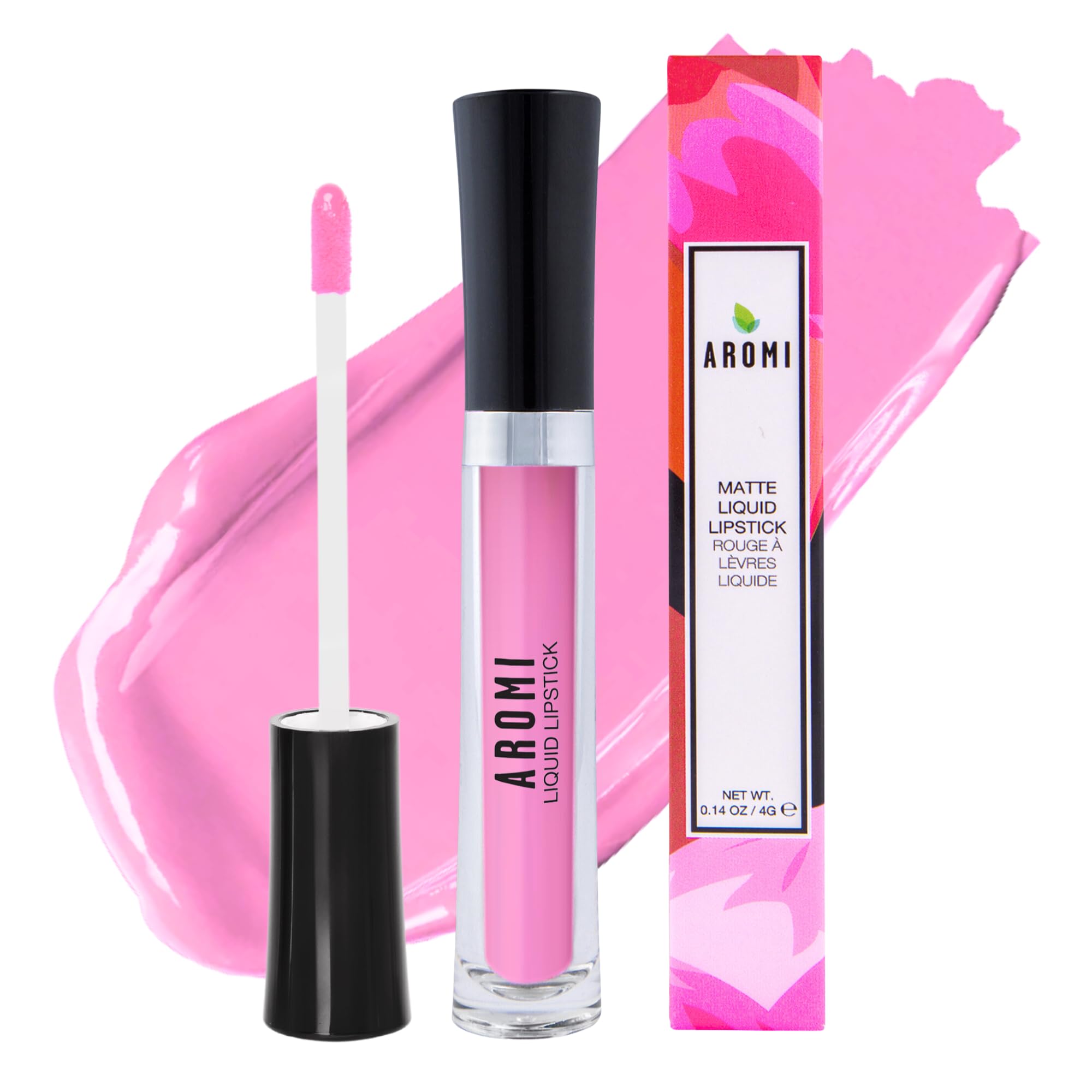 Aromi Baby Pink Matte Liquid Lipstick, Long-lasting, Light Pink Lip Color, Smudge Proof, Waterproof, Vegan and Cruelty-free Makeup, Gluten Free, Handmade