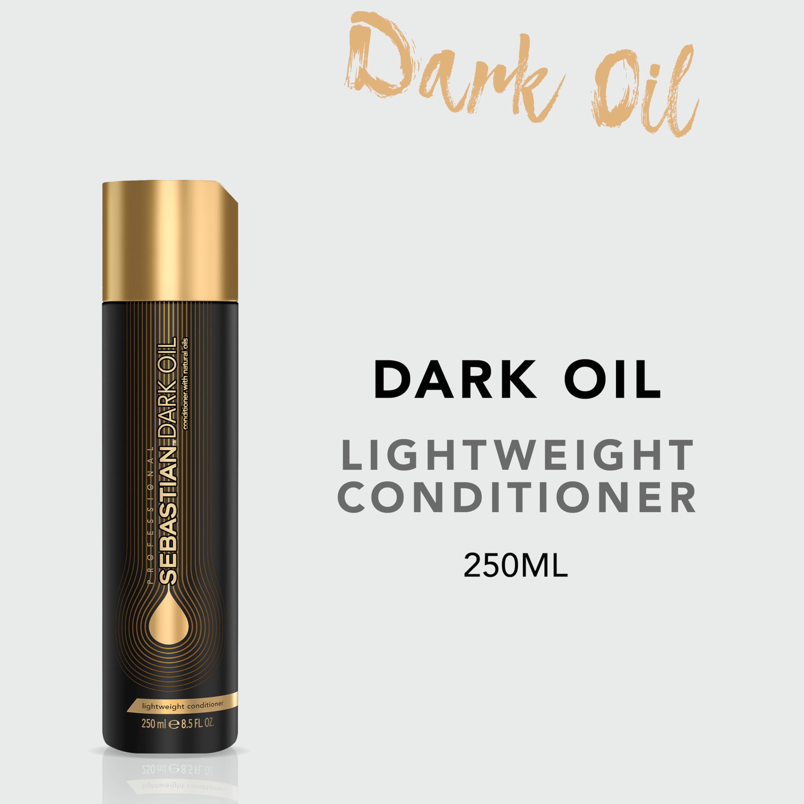Sebastian Dark Oil Lightweight Conditioner Infused with Jojoba Oil and Argan Oil, 8.4 oz