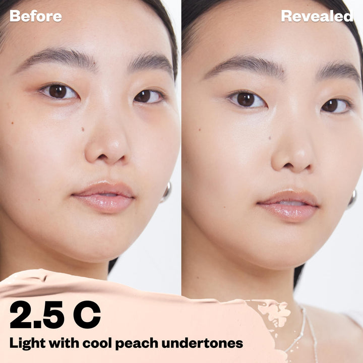 Kosas Revealer Concealer - Medium Coverage Makeup with Hyaluronic Acid, Conceals Dark Circles Under Eyes, Dark Spots and Blemishes + Brightens, Hydrates, Long-Lasting & Vegan, (Tone 2.5 C)