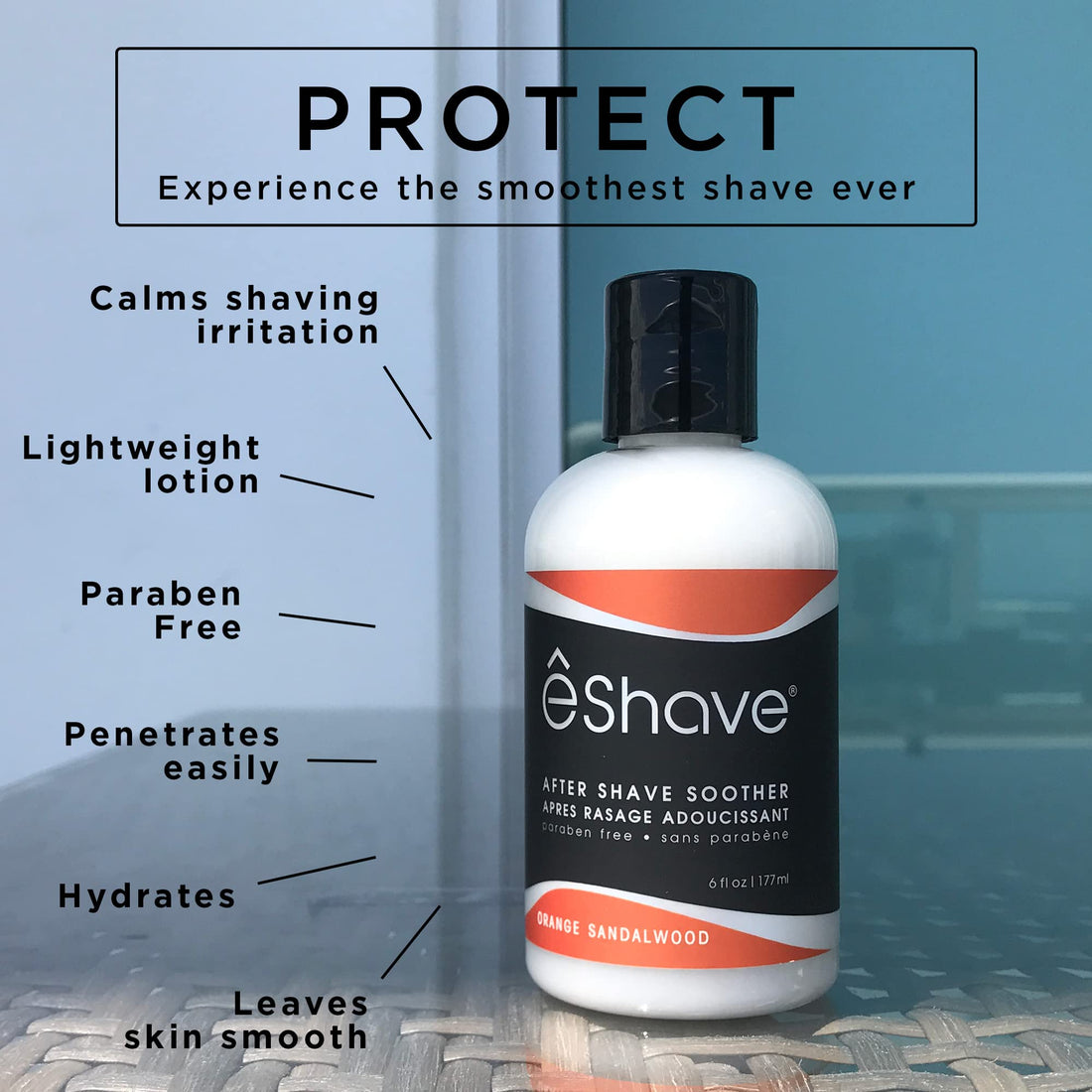 eShave After Shave Soother, Orange Sandalwood, 6 oz.