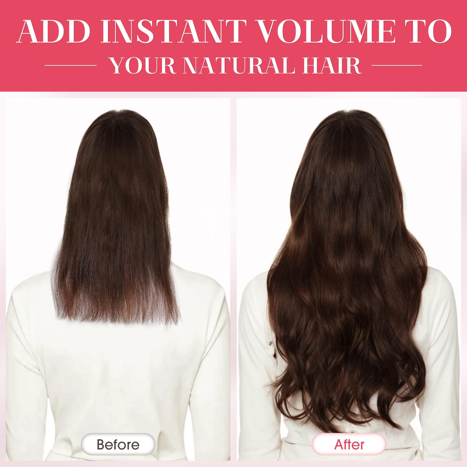 Clip in 100% Remy Human Hair Extensions 8-24 Grade 7A Quality Full Head 8pcs 18clips Long Soft Silky Straight for Women Fashion 13/13 inch 80g, 27 Dark Blonde