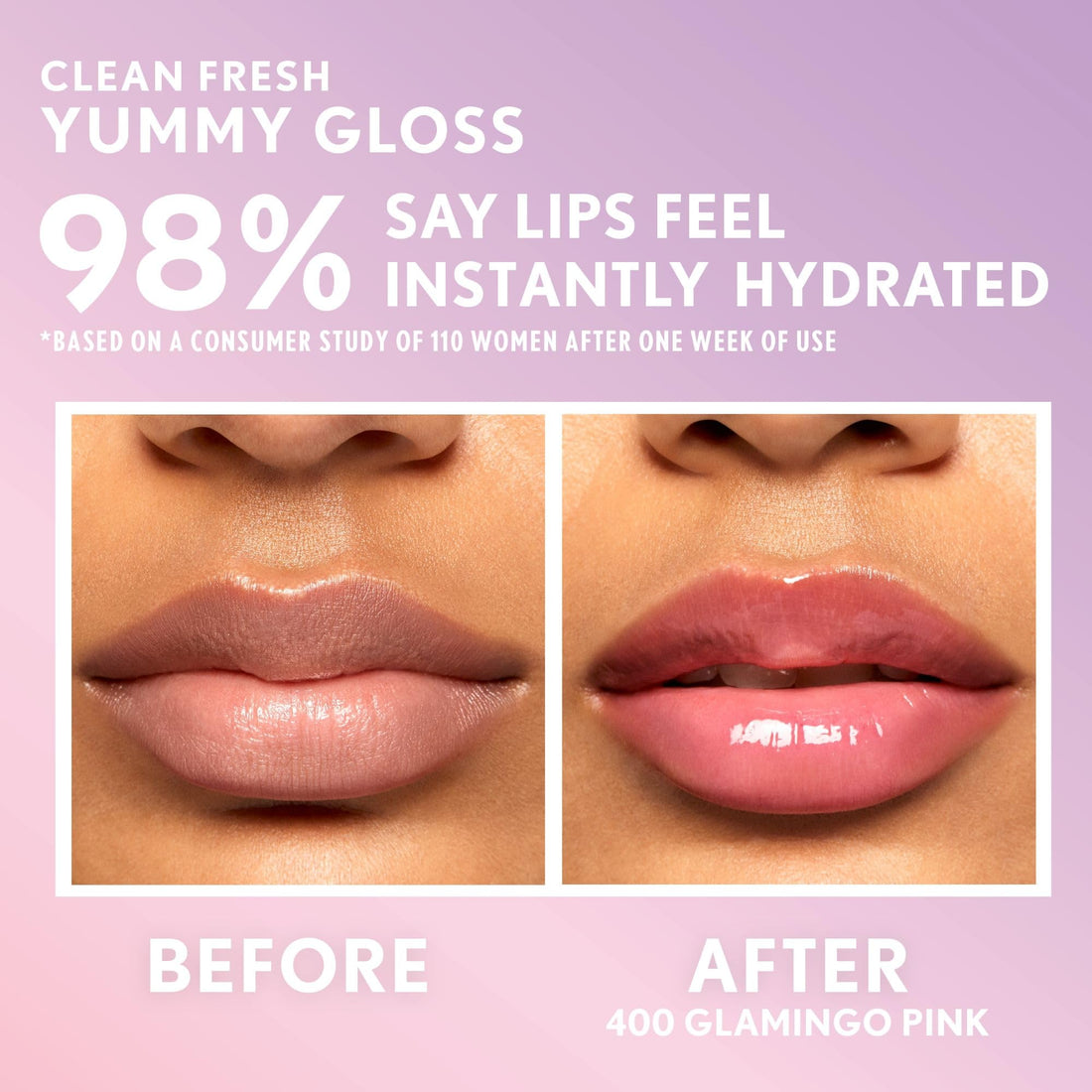 COVERGIRL Clean Fresh Yummy Gloss – Lip Gloss, Sheer, Natural Scents, Vegan Formula - Glamingo Pink