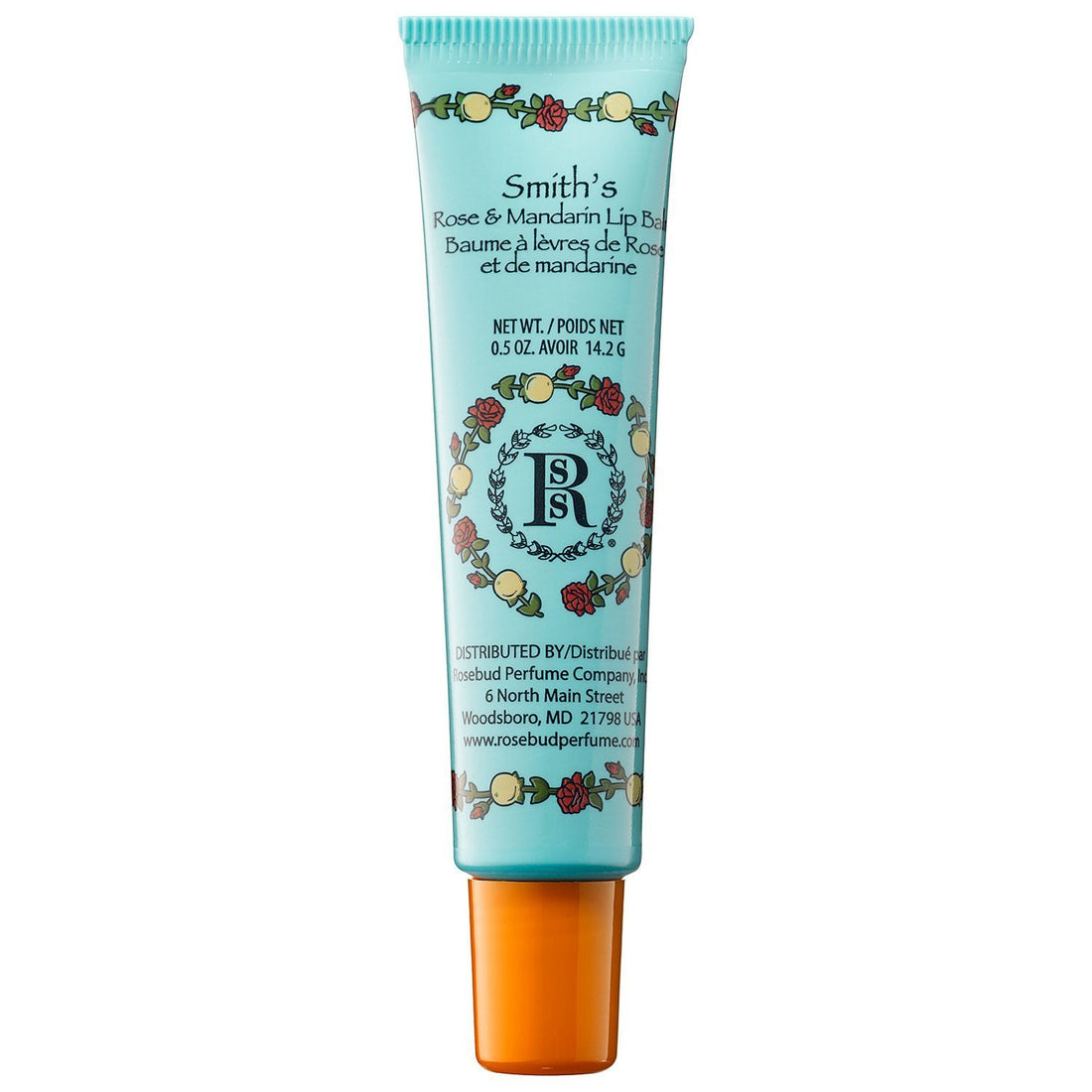 Rosebud Perfume Mandarin Company and Rose Lip Balm Tube, 0.5 oz