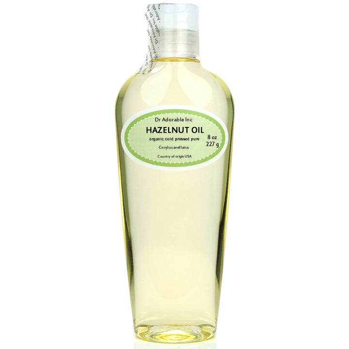 Dr Adorable - 8 oz - Hazelnut Oil - 100% Pure Natural Organic Cold Expeller Pressed