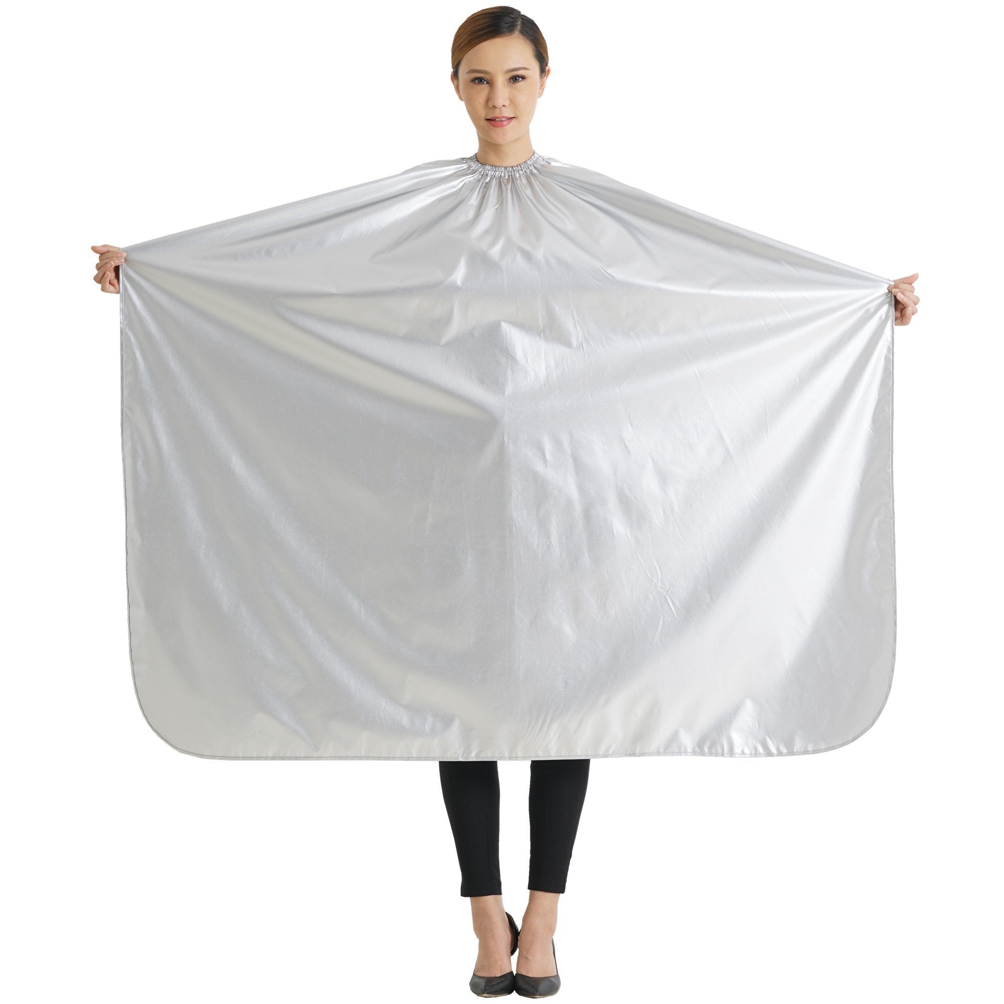 Silver : SMARTHAIR Professional Salon Cape Polyester Haircut Apron Hair Cut Cape,54”x62”,Silver,C012001B-S