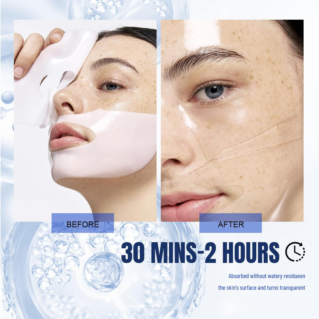 Collagen Face Mask – Deep Hydration & Pore Tightening Facial Mask Set– Bio-Collagen Real Deep Overnight Mask for Women’s Skincare