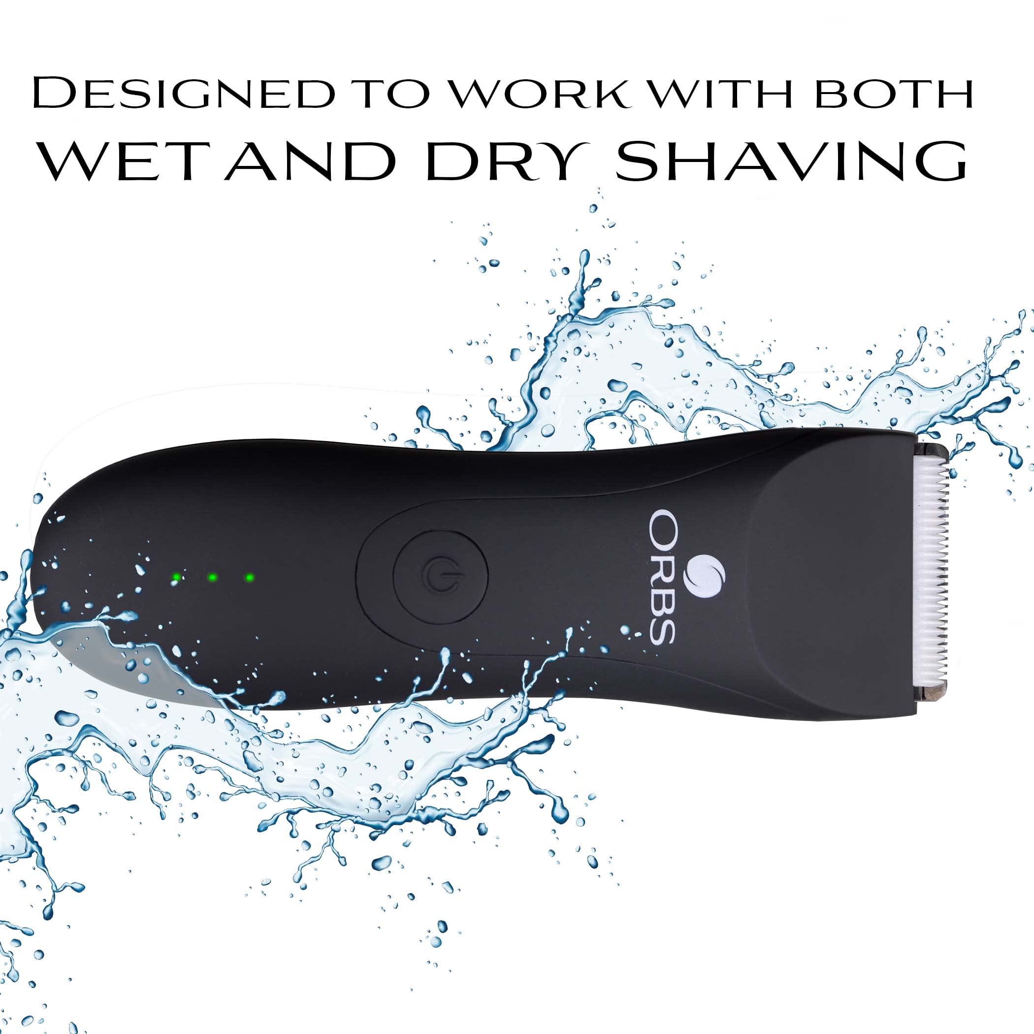 Orbs Electric Trimmer for Men, Premium Ball Trimmer/Shaver for Men, Waterproof Groin and Body Shaver Groomer, Replaceable Ceramic Blade Heads,100 Min Battery Life