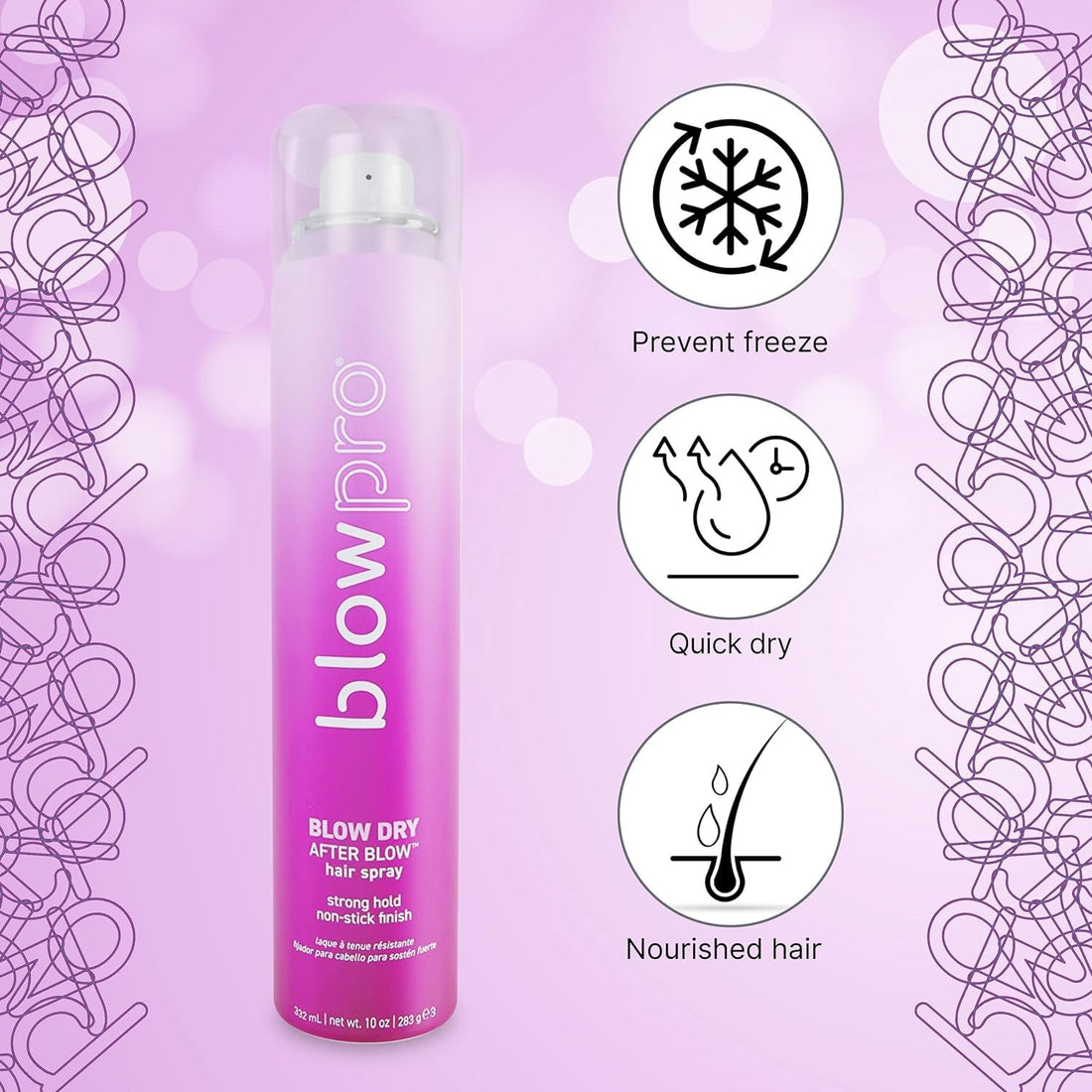 blowpro After Blow Strong Hold Finishing Spray, 10 oz.