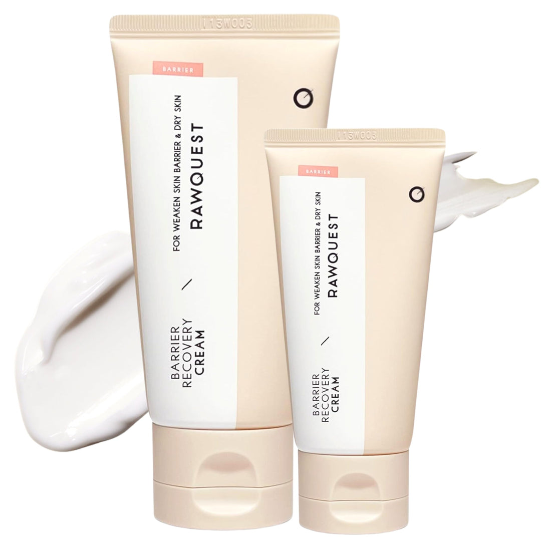 RAWQUEST- Barrier Recovery Cream - 2 Pack (25ml+80ml) | 100 Hours of Deep Hydration, Skin Barrier Repair & Soothing | Korean Moisturizer for Dry Skin & Sensitive Skin | Hypoallergenic Korean Skincare