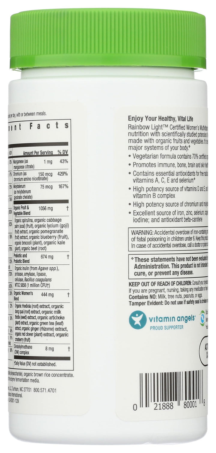 Rainbow Light Women's Organic Multi, 120-Capsules