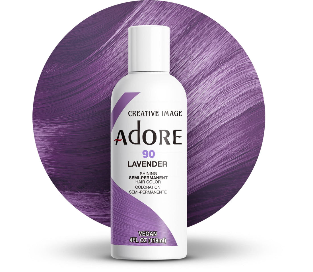 Adore Semi-Permanent Haircolor #090 Lavender 4 Ounce (118ml) (3 Pack)