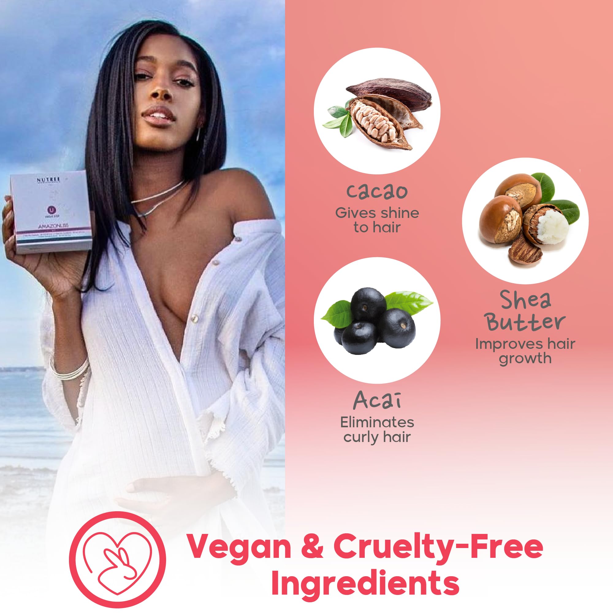 Hair Straightening Brazilian Keratin Treatment 1 Step Amazonliss Protein Smoothing Brush Set 2.02 Fl.oz - New Formula - Odor-Free - Formaldehyde-Free - Easy To Apply - Only 1 Hour for Application