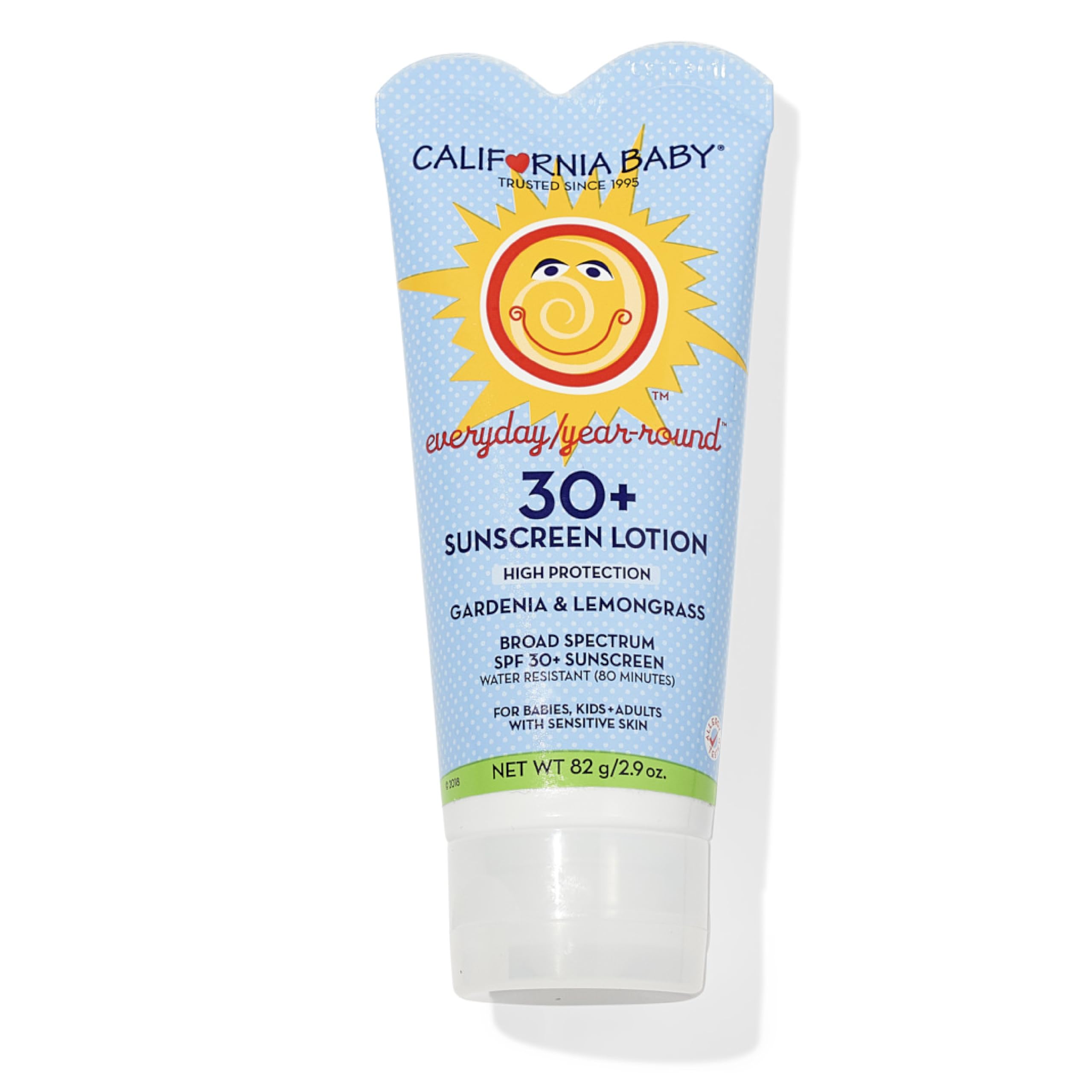 California Baby Everyday SPF 30+ | Mineral Sunscreen | Floral Scent | Baby Sunscreen for Face + Body | Travel Size| 82g / 2.9oz