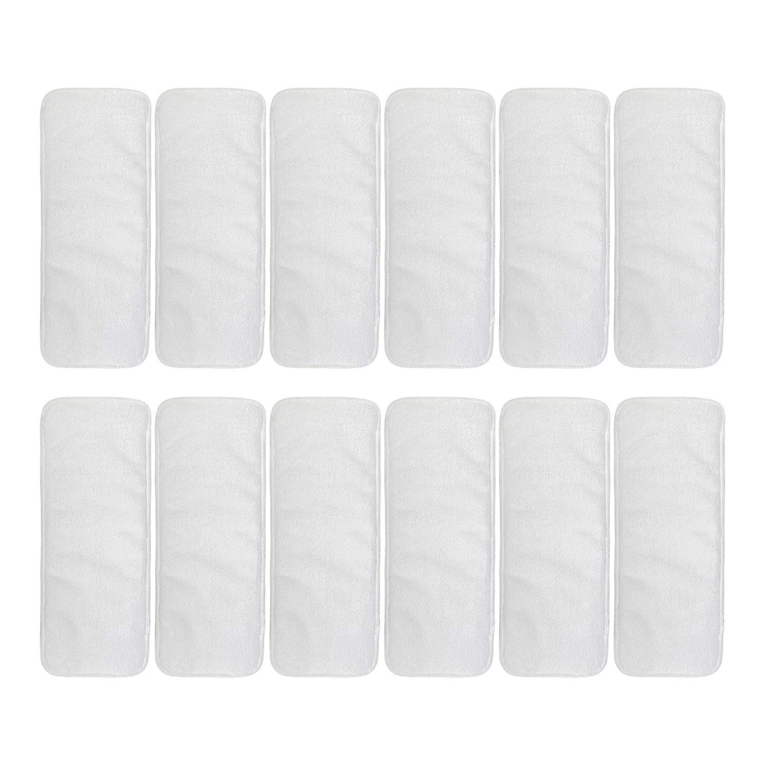 ALVABABY 12pcs Microfiber Inserts,Soft Cloth Diaper Liner,3-Layer Absorbent Inserts,Reusable for Baby Cloth Diapers 12T