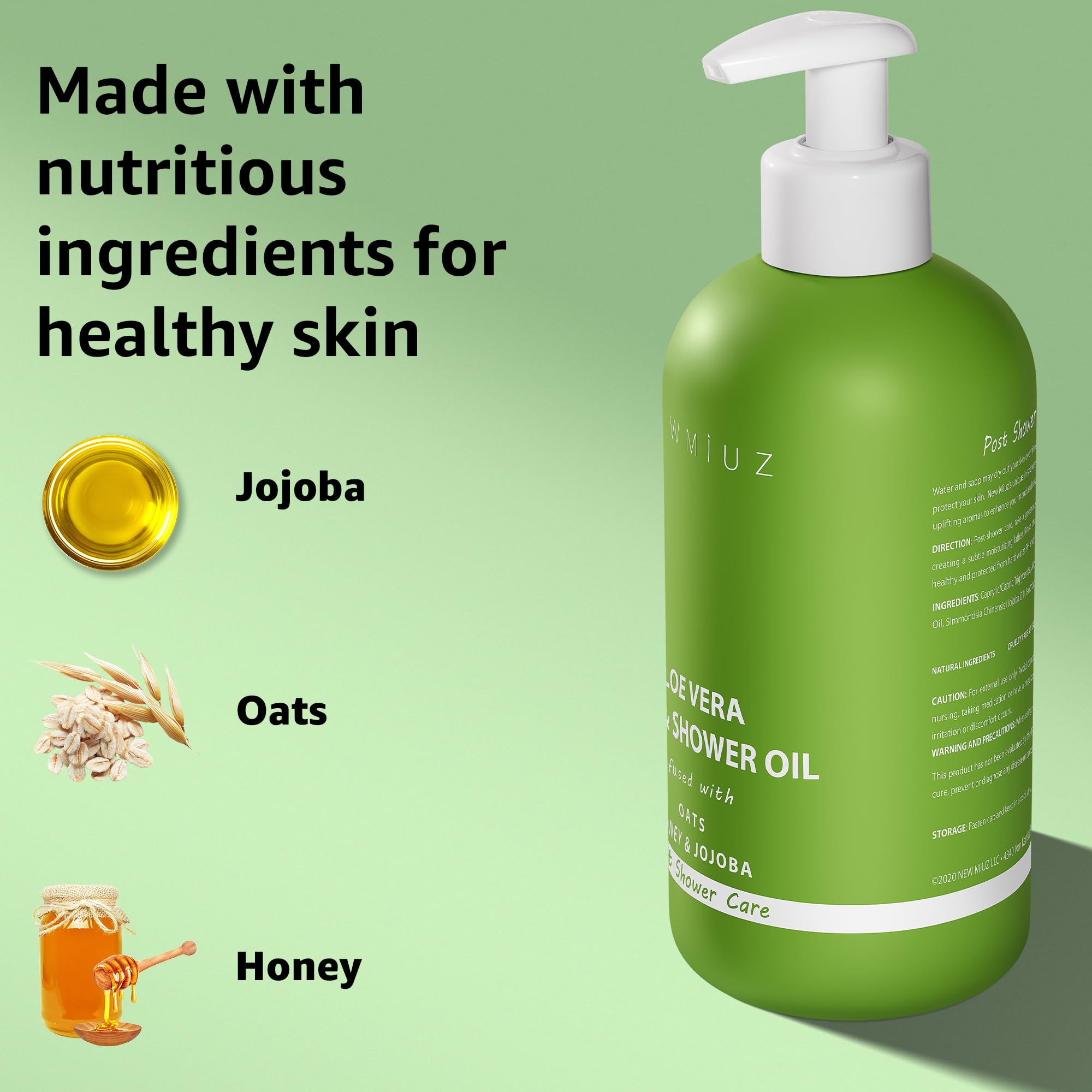 New Miuz Wet Skin Moisturizer In Shower Oil Body Conditioner Natural Post Shower Care for Body Legs Soft Skin 2 in 1 Soothing Bath Oil Self Care Spa Gift