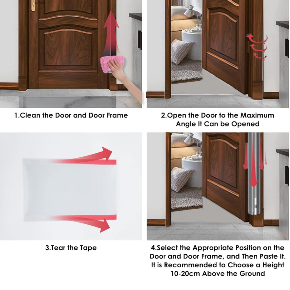 Door Pinch Guard Baby Proofing, Door Hinge Cover, Door Protector for Kids Finger Safety, Door Finger Pinch Guards Heavy Duty, Door jam Shield,JuneSisters 2