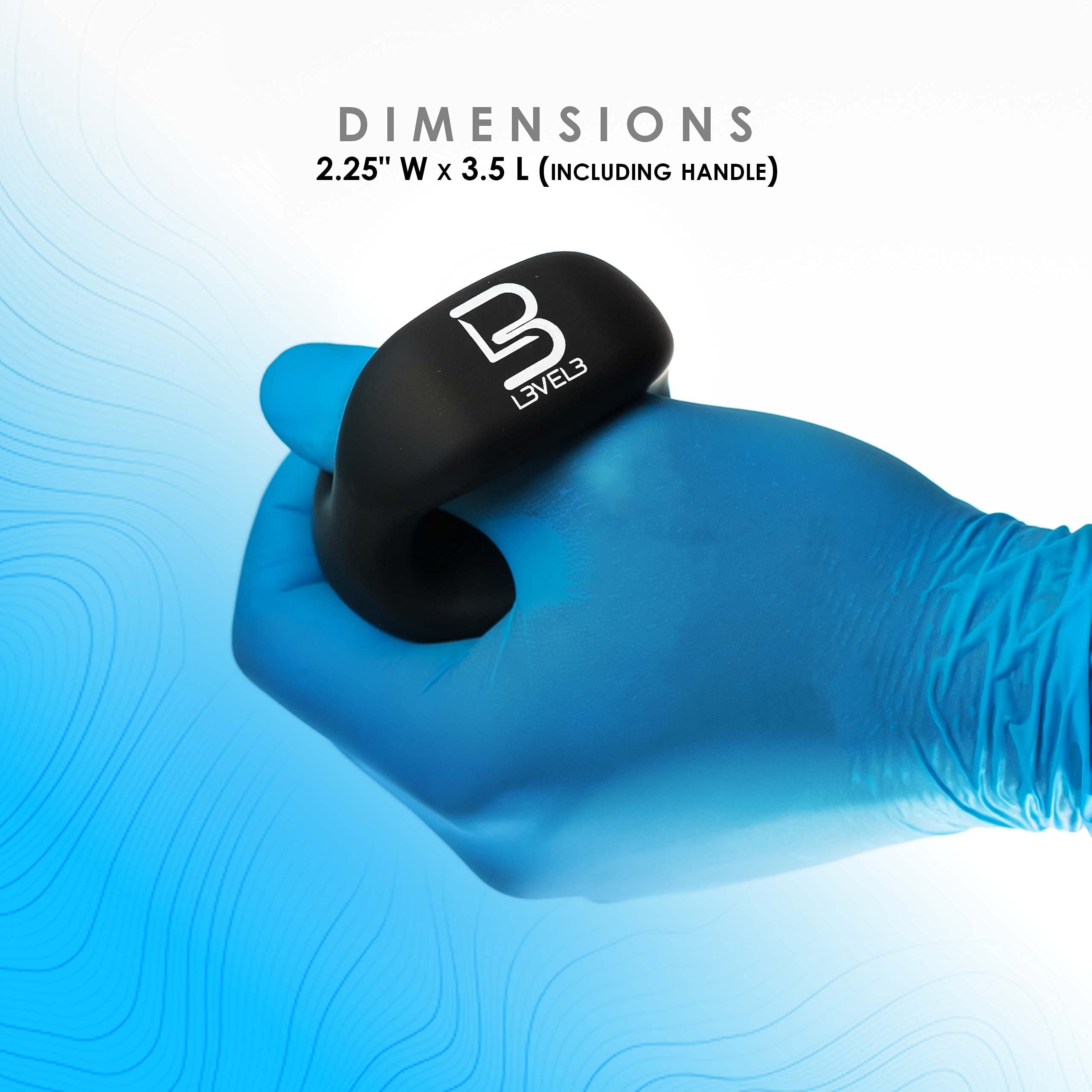 Level 3 Large Finger Brush - Barber Supplies and Barber Accessories - Gentle for Comfort Yet Firm for Brushing - Level Three Nylon Bristles - Use for Clippers and Personal Care