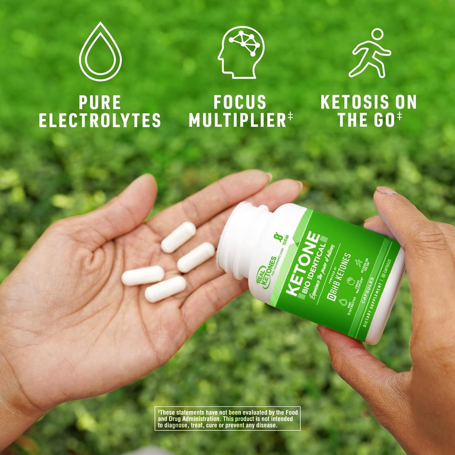 Keto BHB Salts Capsules - Sodium Calcium & Magnesium BHB Capsules with Patented goBHB Beta-Hydroxybutyrate Electrolytes - Exogenous Ketones Supplement for Enhanced Energy Focus & Rapid Ketosis