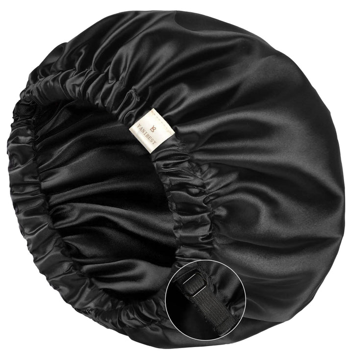 YANIBEST Satin Bonnet for Sleeping, Hair Bonnets for Women and Men, Double Layer Ajustable Silky Bonnet for Curly Braids Hair