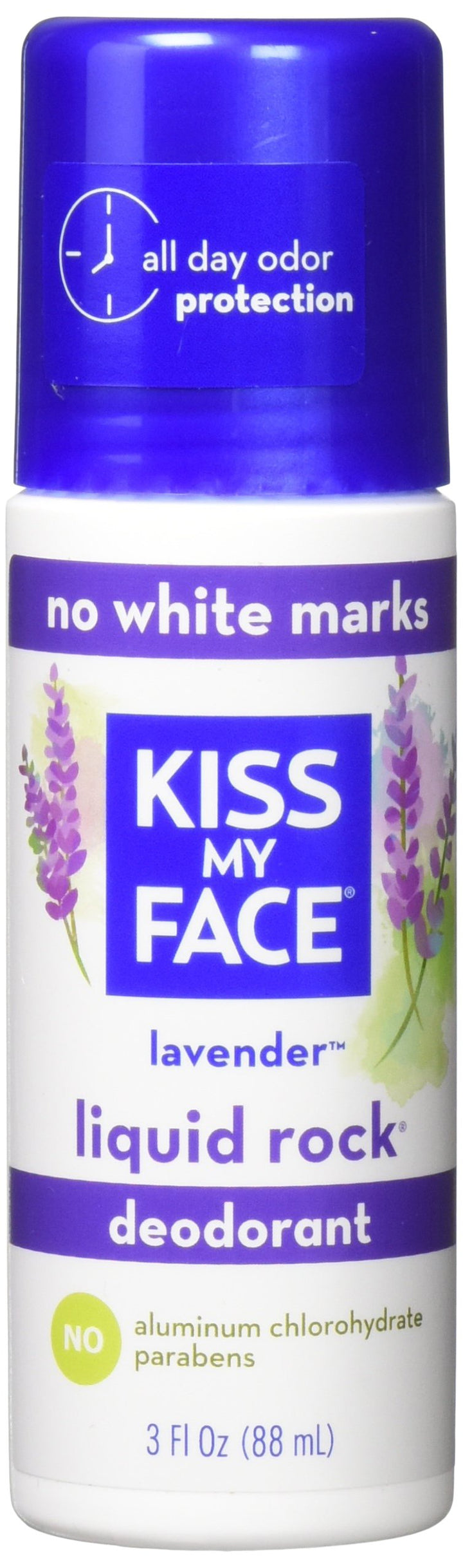 Kiss My Face Paraben Free Liquid Rock Roll-On Deodorant, Lavender - 3 oz - 2 pk