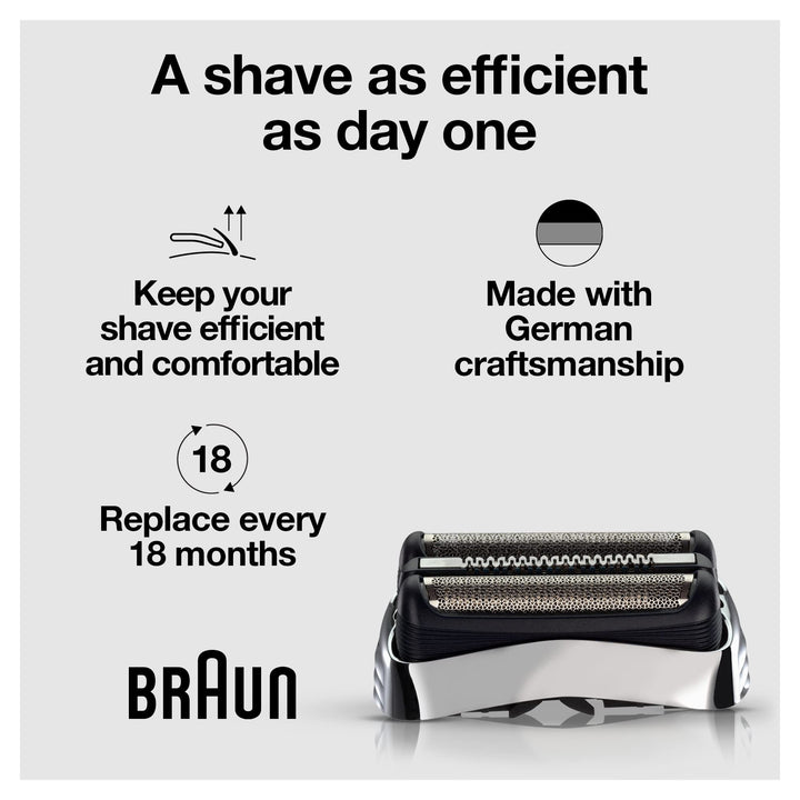 Braun Series 3 Pro Skin Electric Shaver Replacement Head - 32B - Compatible with Electric Razors 3000s, 3010s, 3040s, 3050cc, 3070cc, 3080s, 3090cc