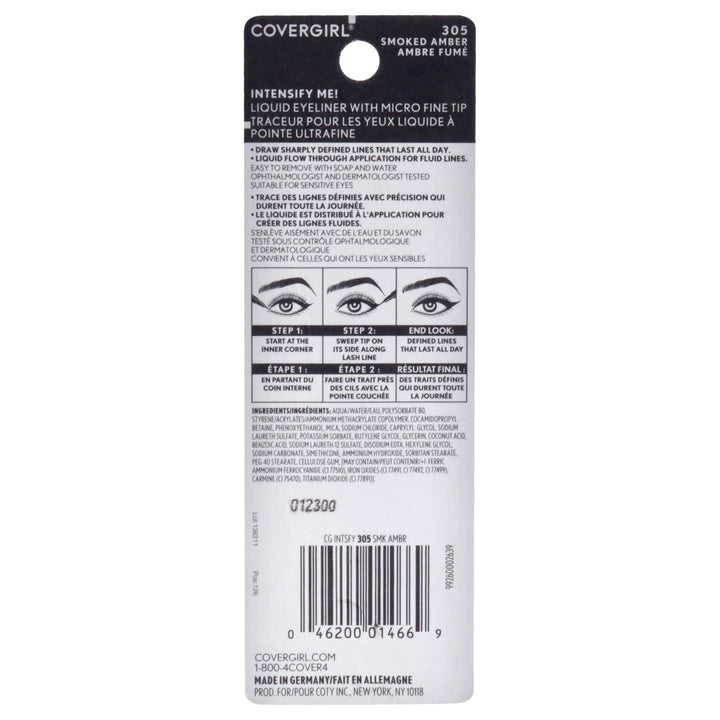 CoverGirl Intensify Me! Eyeliner, Smoked Amber, 0.034 Fluid Ounce