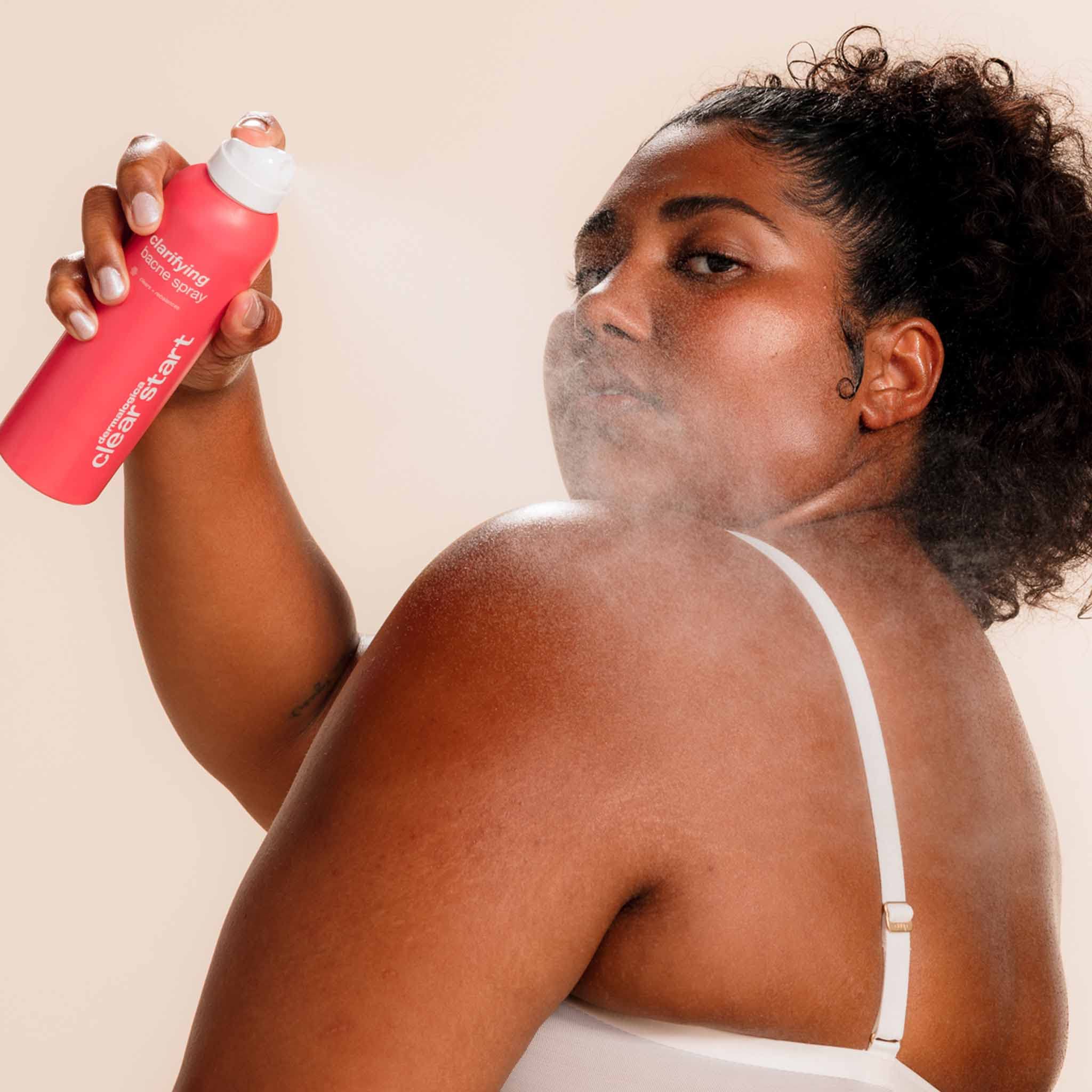 Dermalogica Clear Start Clarifying Bacne Spray - Back Acne Treatment Spray for Body Breakout, Pore Clearing, Preventing Pimple with Salicylic Acid, Witch Hazel, Tea Tree Oil, All Skin Type - 6 fl oz