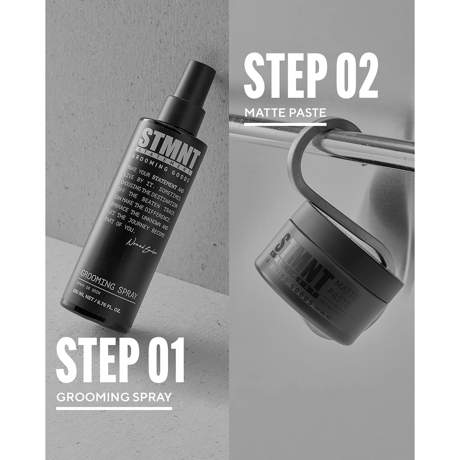 STMNT Grooming Goods Matte Paste, Lasting Texture and Matte Finish, 3.38 Oz