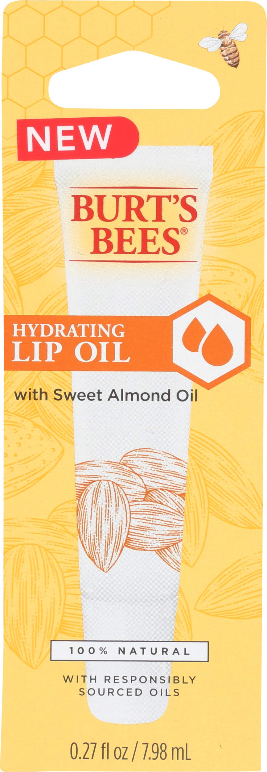 Burt's Bees Hydrating Lip Oil With Sweet Almond Oil By Burts Bees for Unisex - 0.27 Oz Lip Oil, 0.27 Oz
