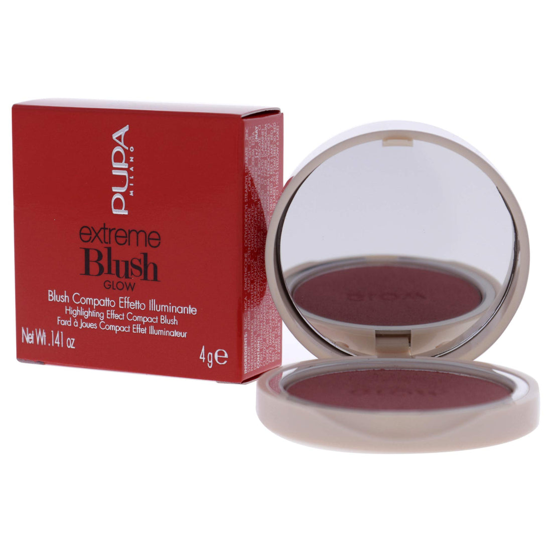 PUPA Milano Extreme Blush Glow - Lightweight - Gives A Full And Extremely Radiant Effect - Perfect Combination Of Blush And Highlighter - Suitable For All Skin Types - 200 Raspberry Pink - 0.141 Oz