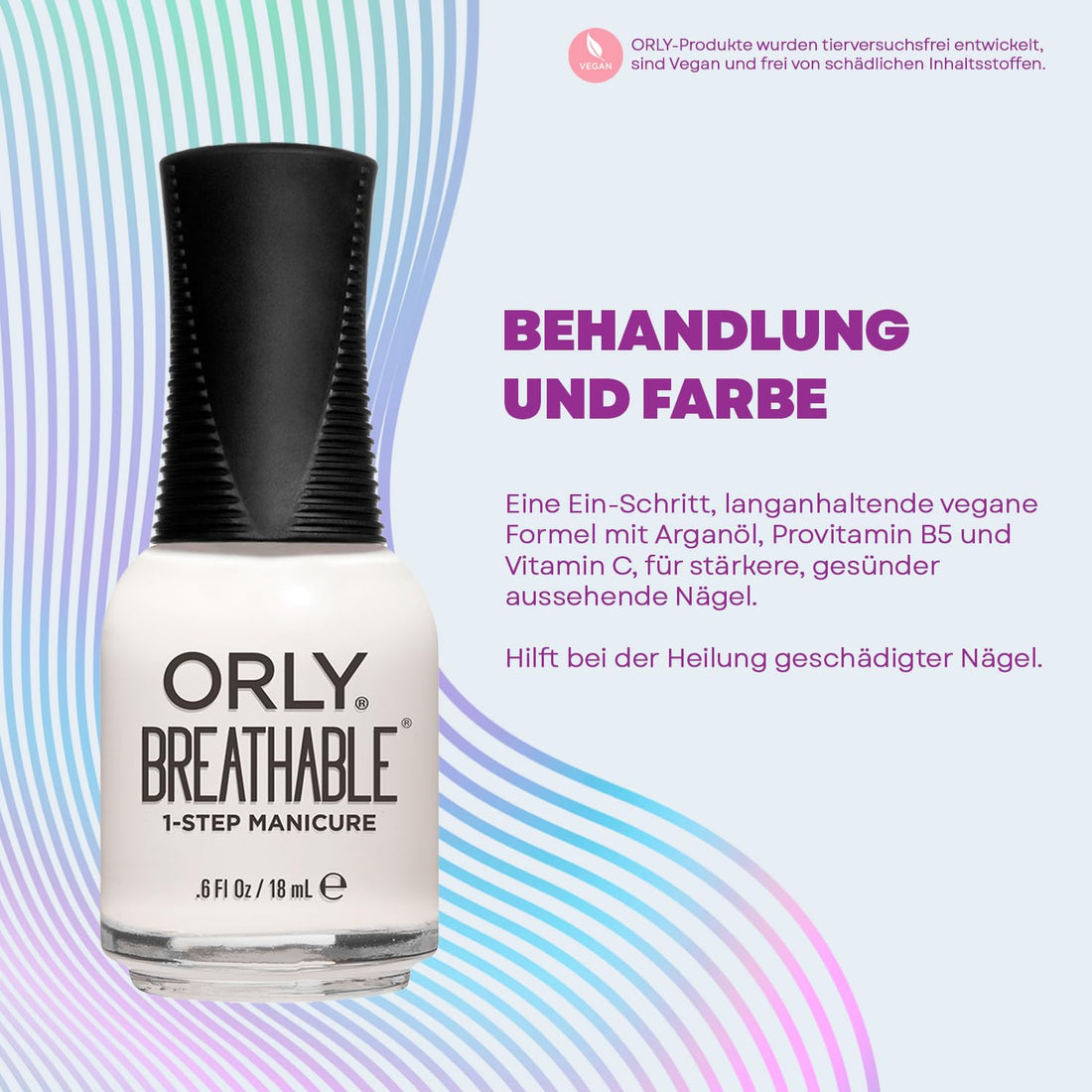 Orly Breathable Nail Color White Tips 0.6 Fluid Ounce