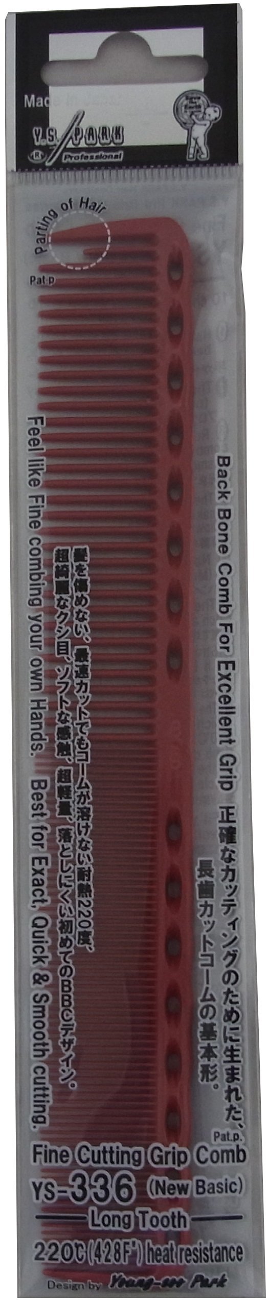 YS Park 336 Fine Cutting Grip Comb - Red