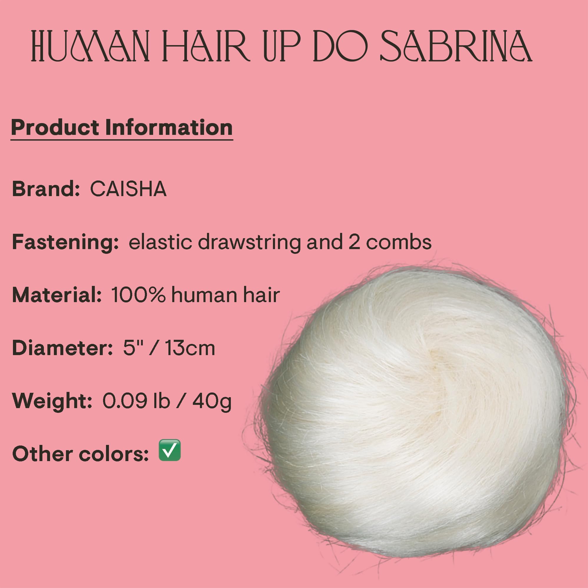 PRETTYSHOP 100% Human Hair UP DO Ballerina Knoten Donut Bun Topknot Scrunchie Hairpiece Ponytail Diverse Colors