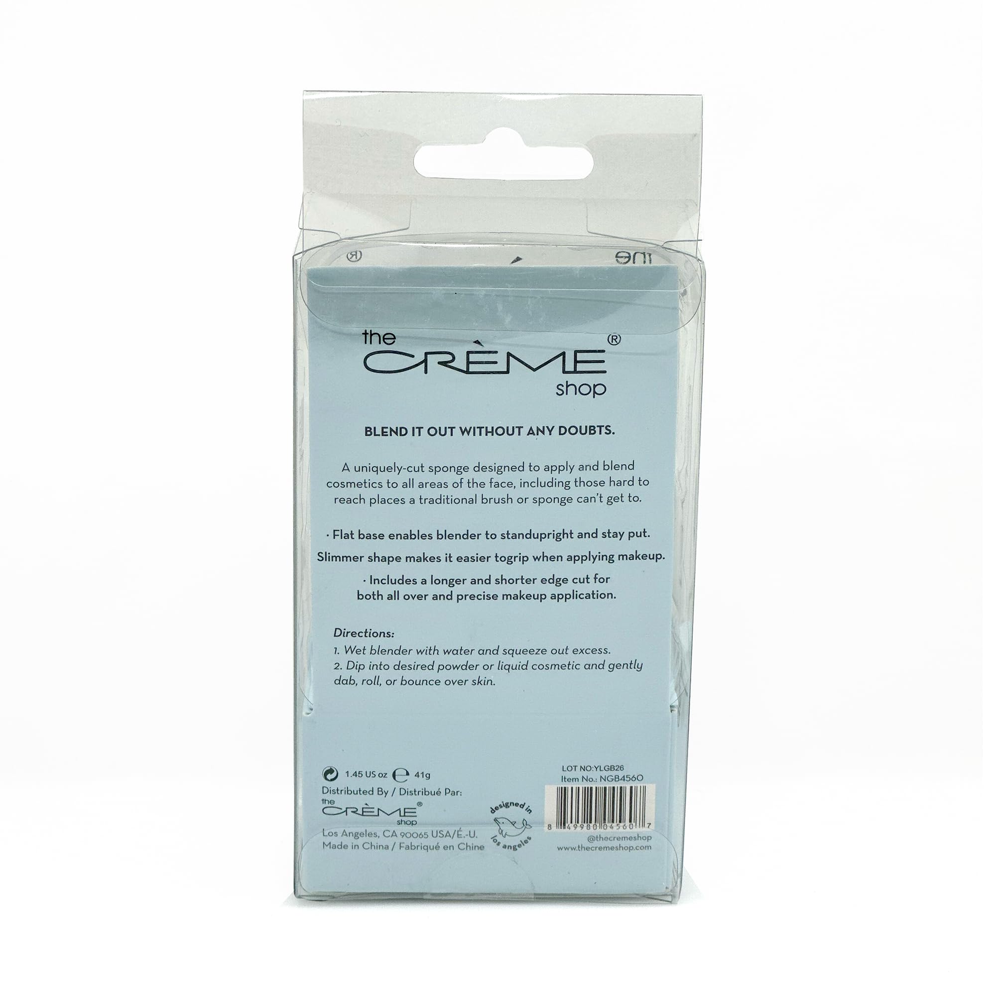 The Crème Shop Next Gen Blender Sponge | Makeup Sponges for Foundation | Makeup Sponge Set | Tri-Cut Makeup Sponge, Percision Tip (Blue)