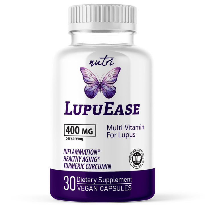 Nature's Fusions LupuEase Lupus Relief Products Multivitamin Supplements - Vitamin C, D3, E, B12, Turmeric Curcumin Extract (std. 95% curcuminoids) - Omega 3 Fatty Acids - 30 Day Supply - 400mg