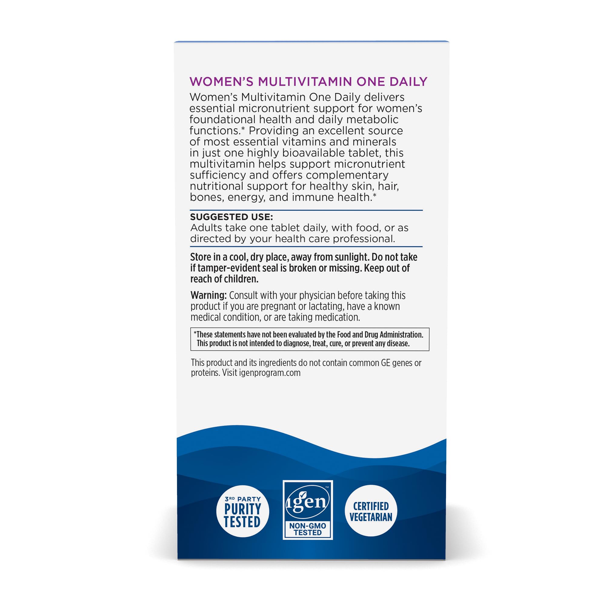 Nordic Naturals Women’s Multivitamin One Daily - Skin, Hair, Energy, & Bone Support - Immunity Supplement - 20 Essential Nutrients - 30 Tablets - 30 Servings