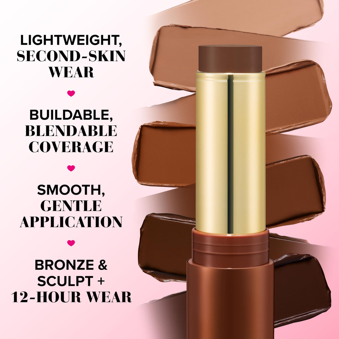 Too Faced Chocolate Soleil Melting Bronzing & Sculpting Stick | Cream, Lightweight, Vegan + Cruelty Free, Chocolate Souffle