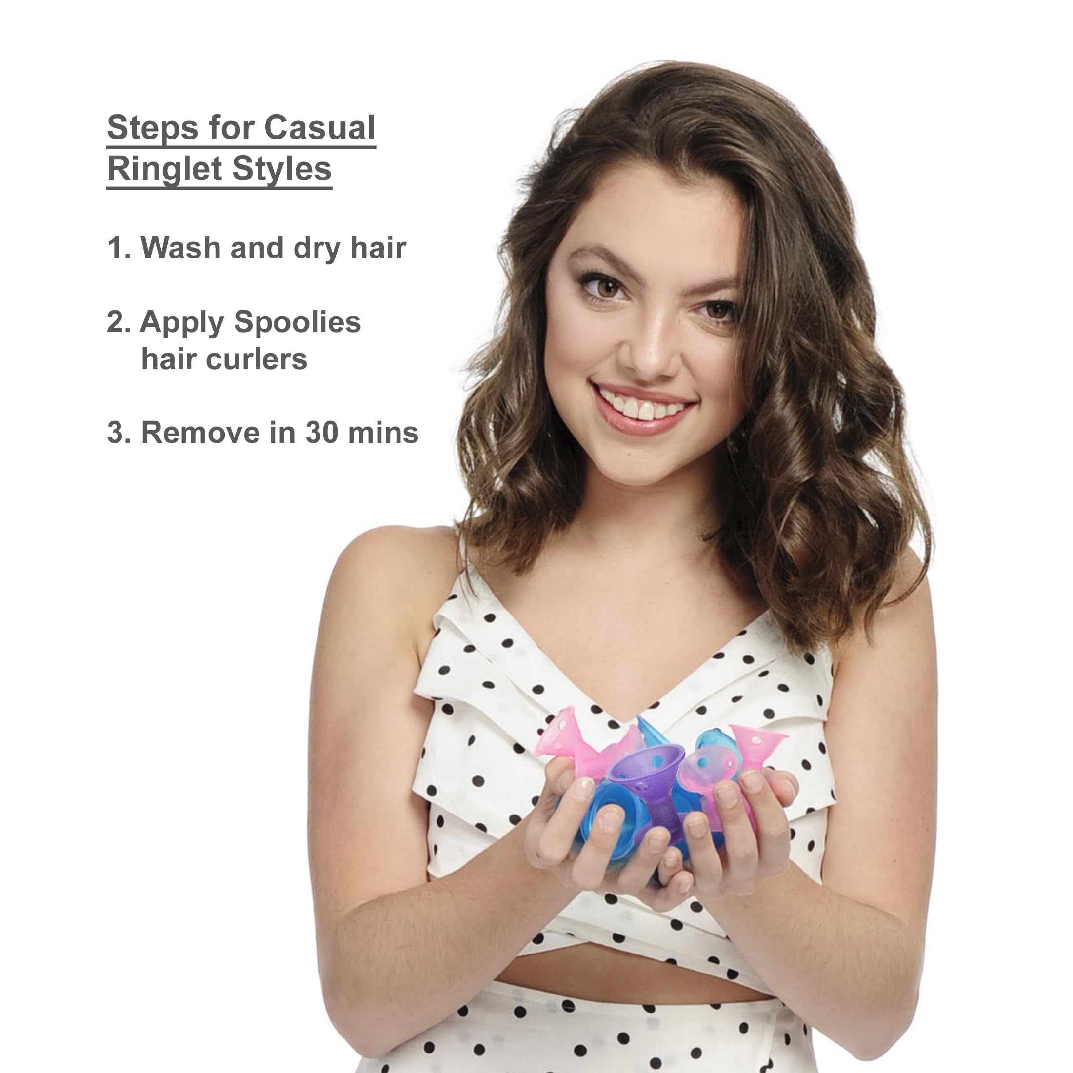 Spoolies Hair Curlers - Jumbo Size, 15 Count with Mesh Bag Gift!