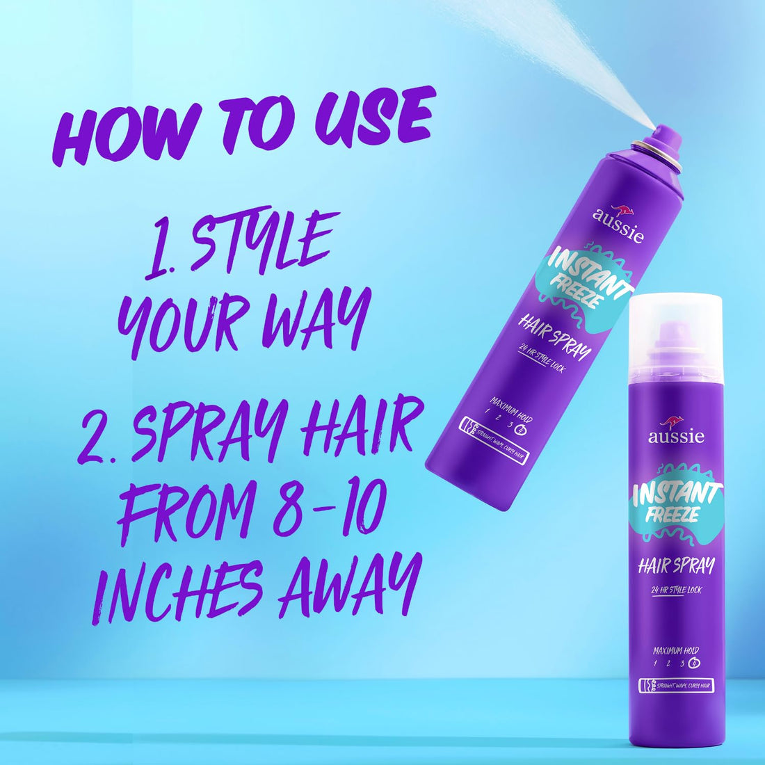 Aussie, Hairspray, with Jojoba & Sea Kelp, Strong Hold, 10 fl oz, Triple Pack
