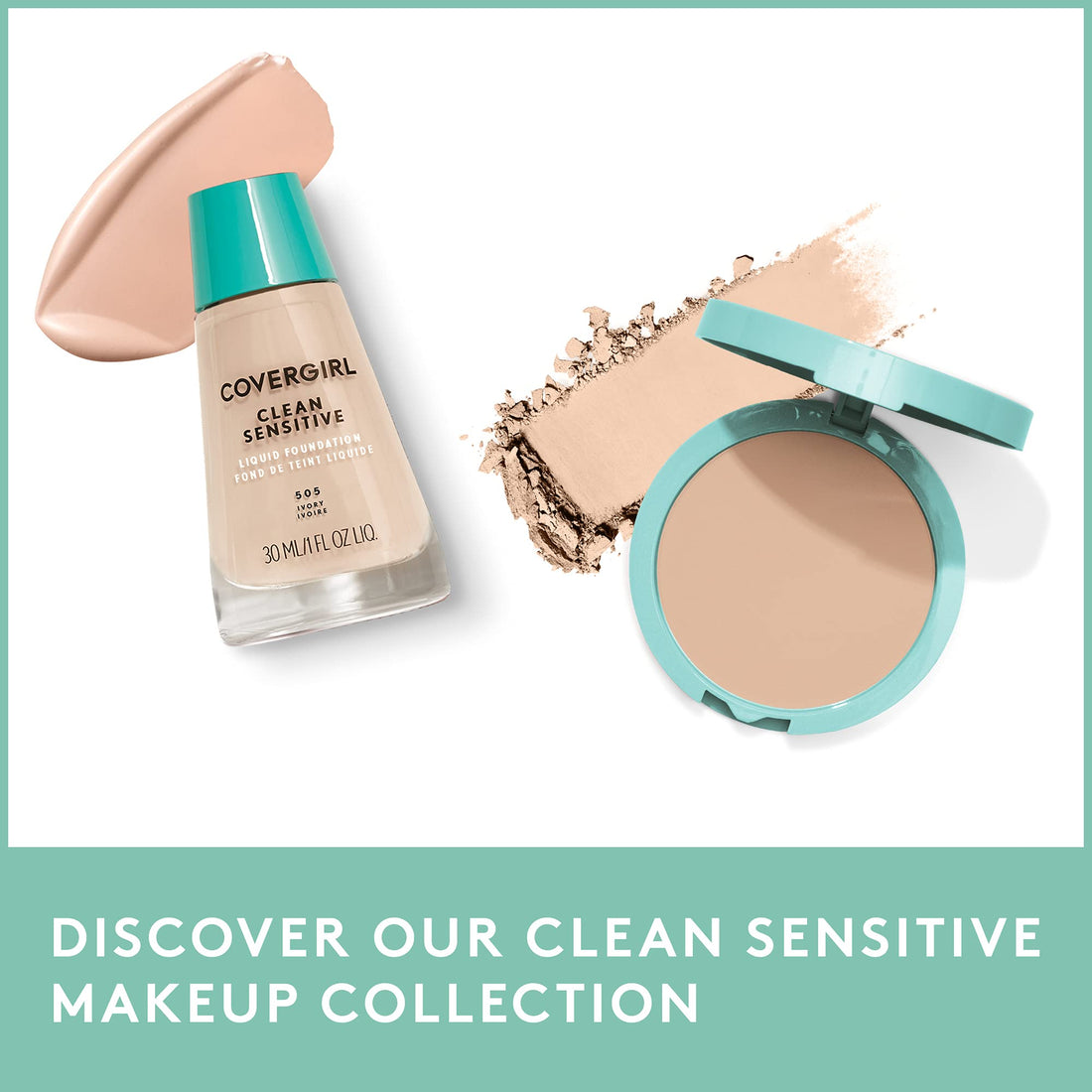 COVERGIRL Clean Sensitive Skin Liquid Foundation Soft Honey, 1 oz