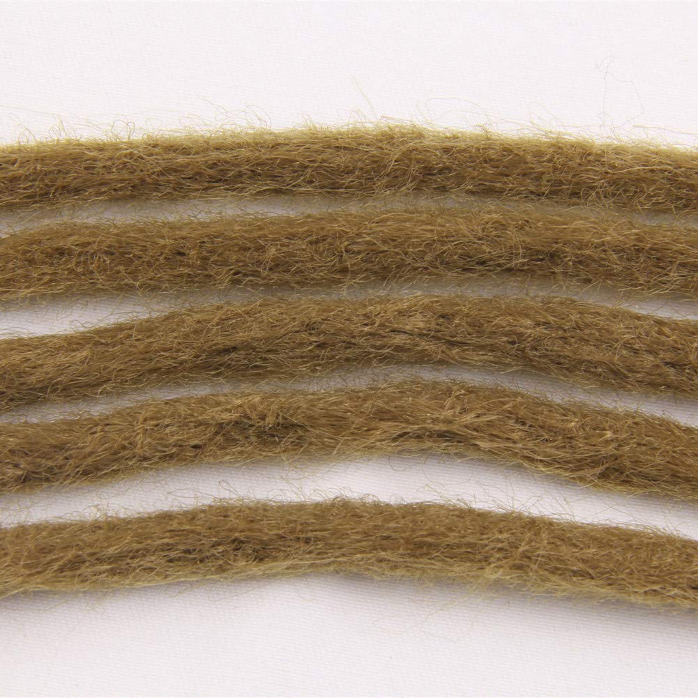 DSOAR Synthetic 20 Inch 12 Strands Handmade Dreadlocks Extensions Twist Braiding Hair Crochet Braids (Light Brown Color)